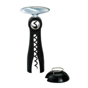 OTVARAČ ZA VINO - Salma Black Corkscrew with foil-cutter, 19cm