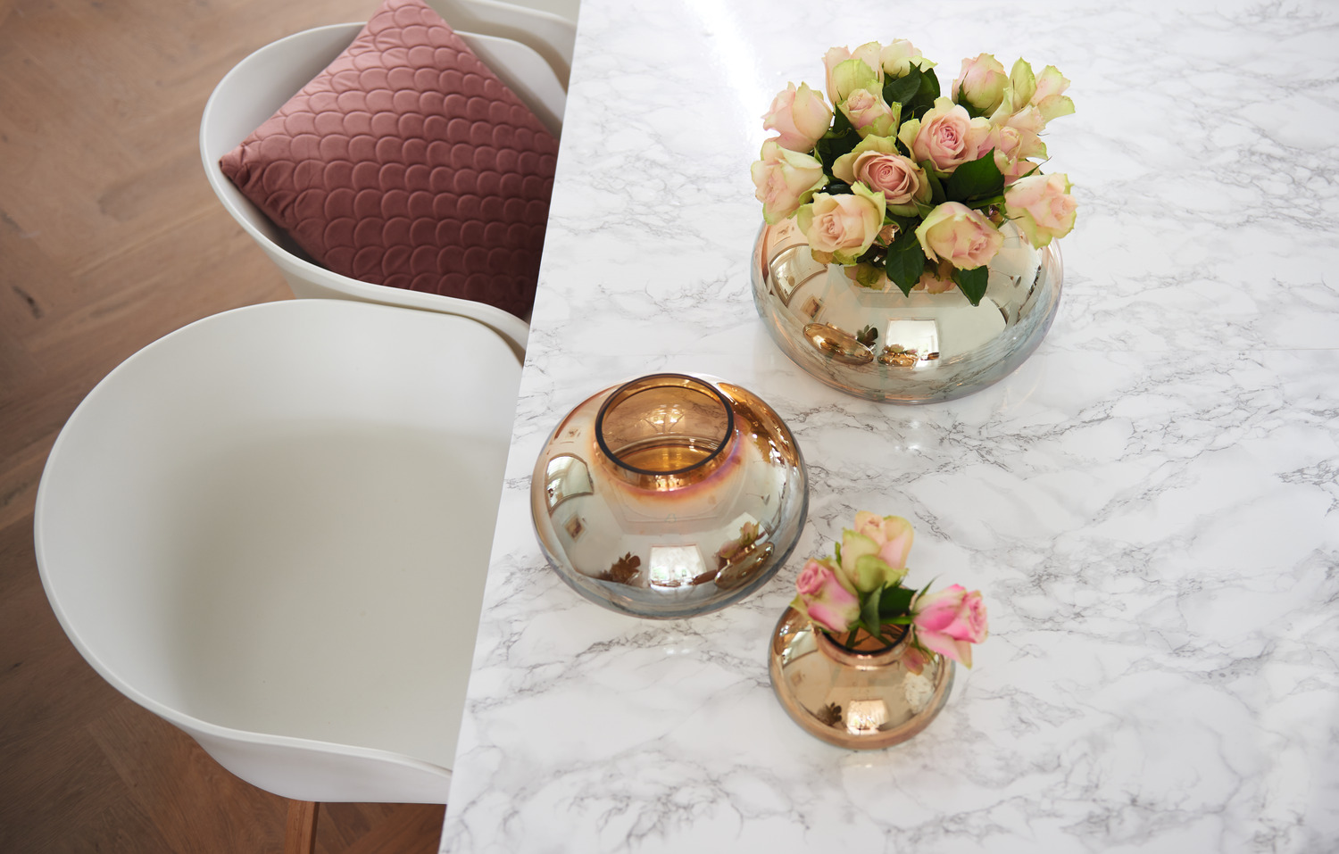 VAZA STAKLENA   -  Vase POESIA 9.3 cm gold - Slika 3