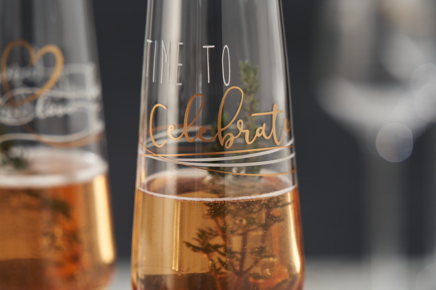 ČAŠE ZA ŠAMPANJAC,set 2 kom 280 ml - 2 champagne glasses PRESENTE 280 ml 'Celebrate' - Slika 4