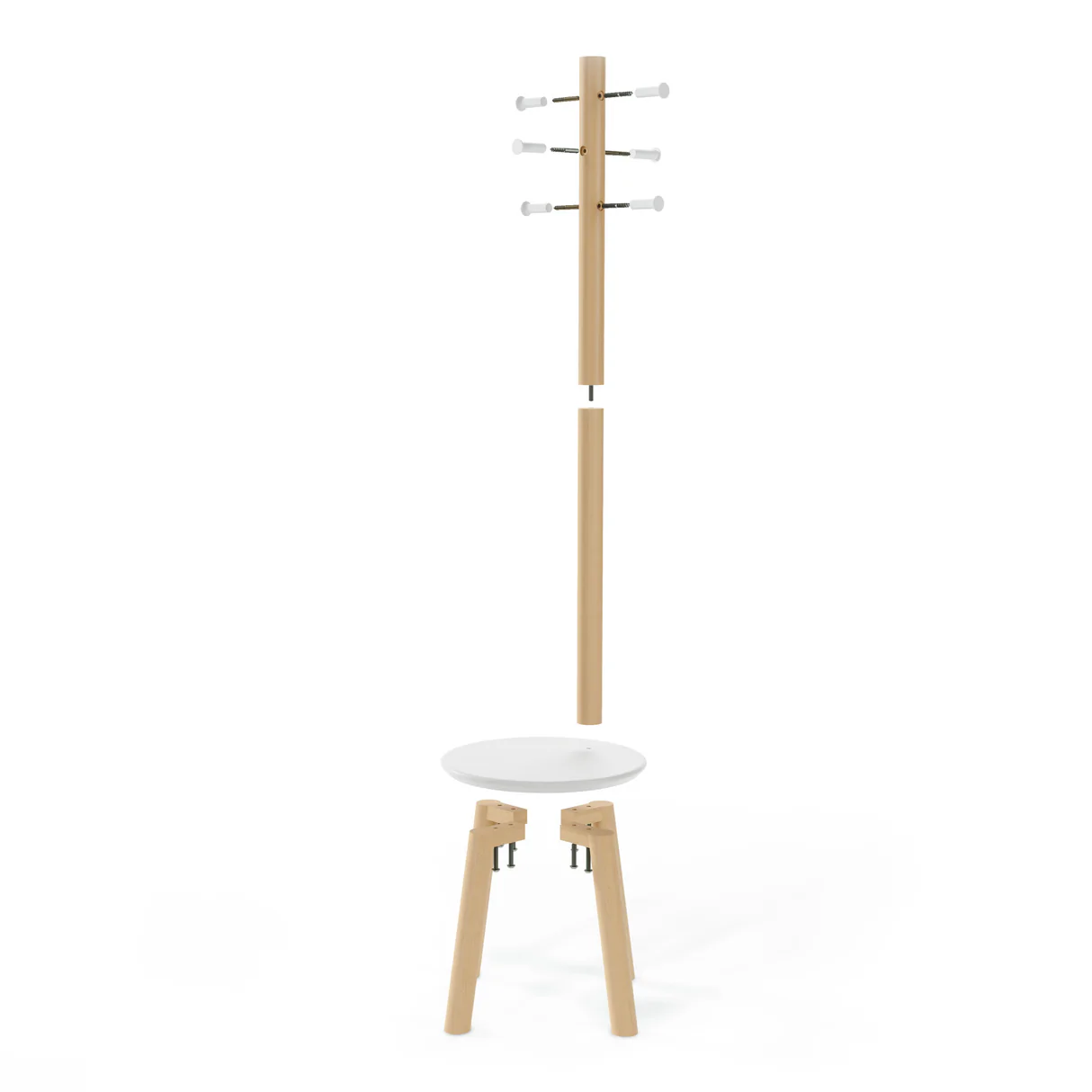 VEŠALICA ZA KAPUTE SA STOLICOM - Stool and Coat Rack PILLAR - Slika 4