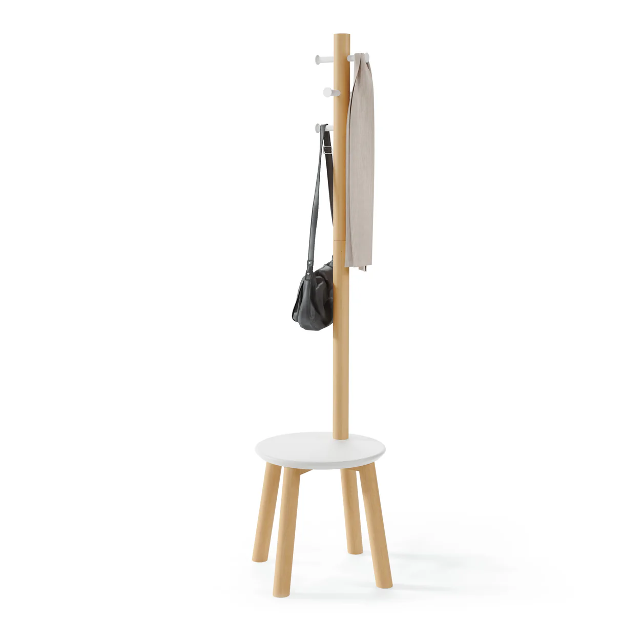 VEŠALICA ZA KAPUTE SA STOLICOM - Stool and Coat Rack PILLAR
