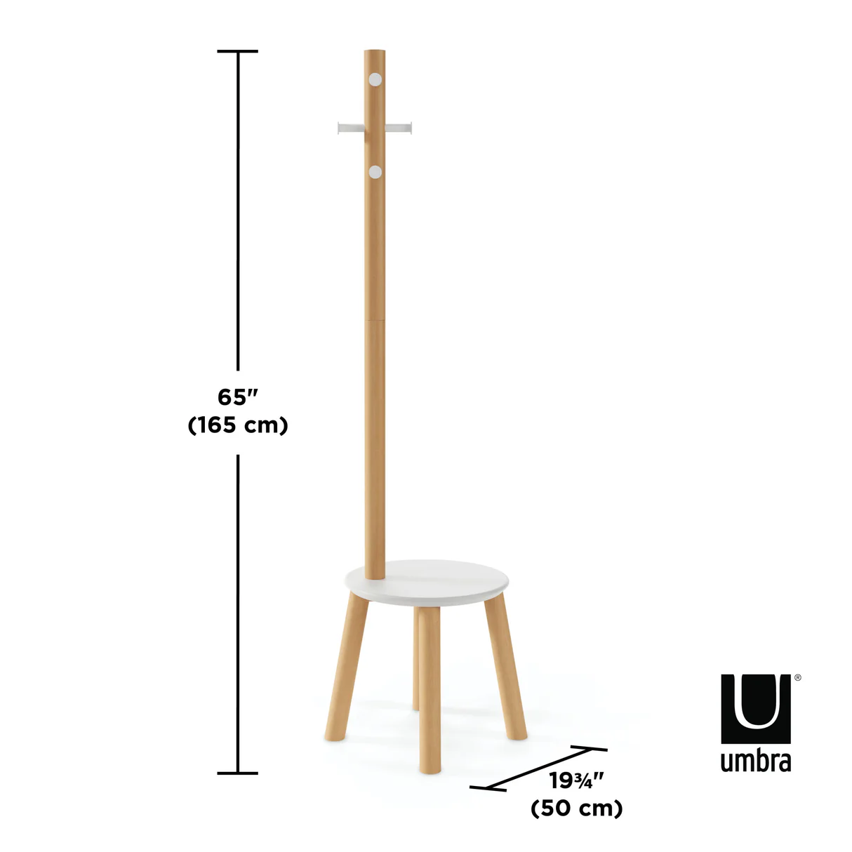 VEŠALICA ZA KAPUTE SA STOLICOM - Stool and Coat Rack PILLAR - Slika 3