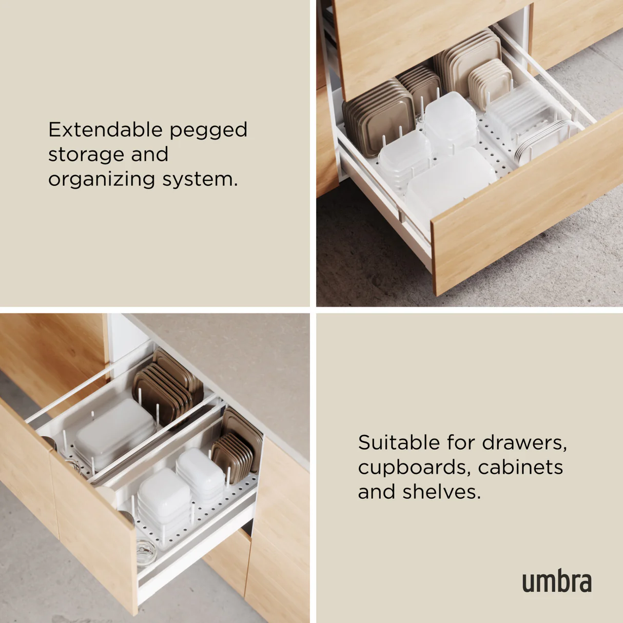 ORGANIZATOR ZA POSUÐE – PEGGY drawer organizers, set of 2 - Slika 4