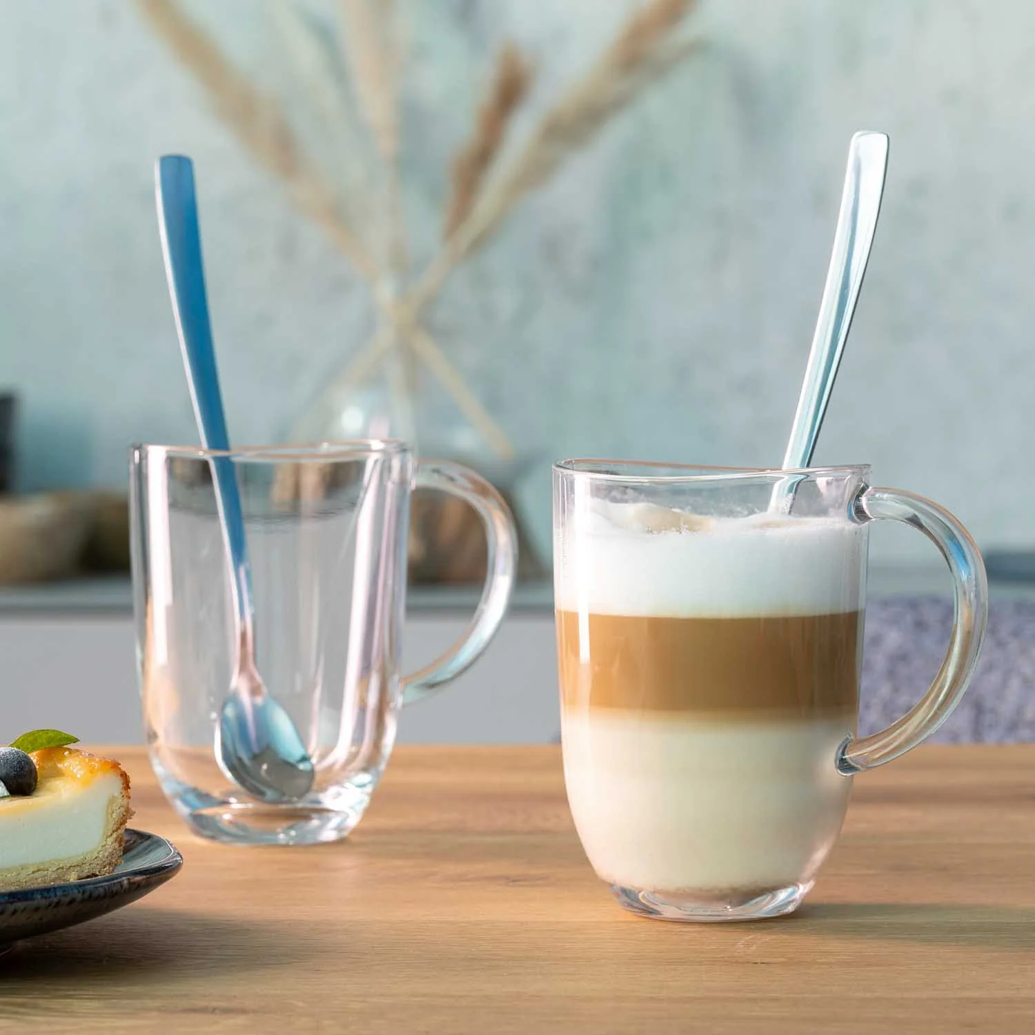 ŠOLJE ZA KAFU SET 1/2 - 2 Latte Macchiato cups NAPOLI 380 ml + 2 spoons