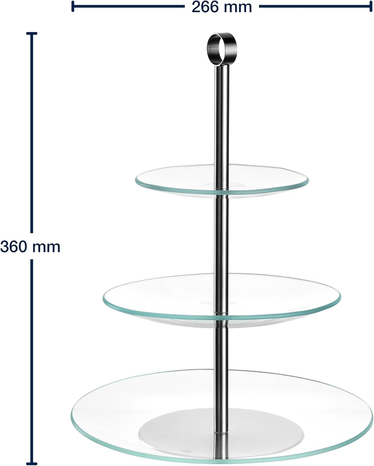 ETAŽER CUCINA STAKLO 3 sprata – Etagere Cucina - Slika 2