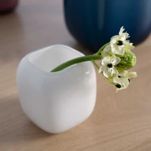 VAZA STAKLENA MILANO 9cm  -  Vase MILANO 9 cm white