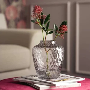 VAZA STAKLENA  -  Vase GIULIA 20 cm grey