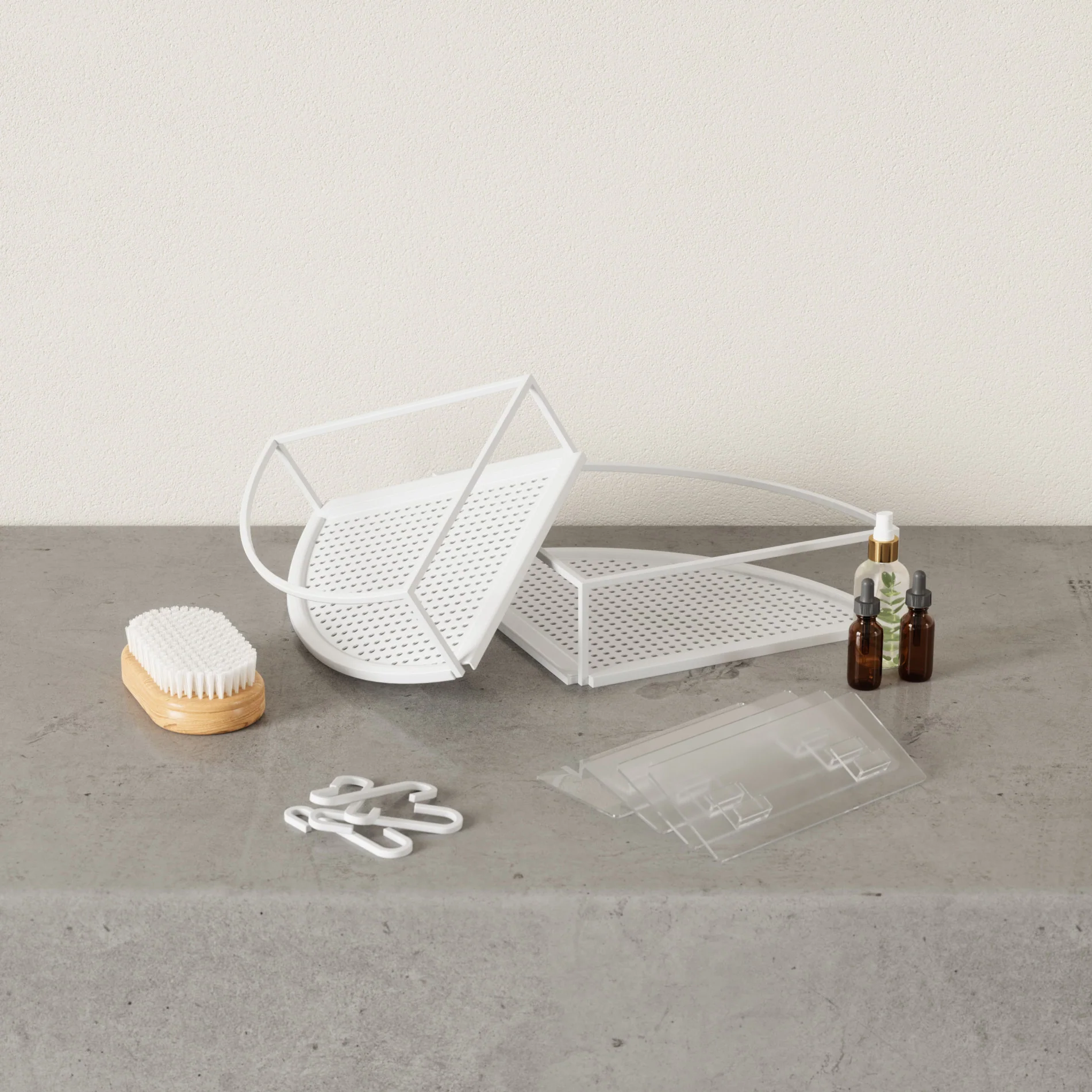 POLICE ZIDNE UGAONE - CUBIKO ADHESIVE CORNER BINS, SET OF 2 - Slika 3