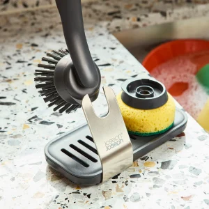 ČETKA SA SUNÐEROM  -  Washing Up Brush & Sponge Set with Steel Stand