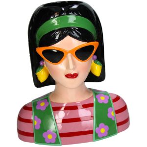 VAZA/SKULPTURA  DEKORATIVNA  -  Vase Fashion Lady Polyresin Multi 25.5x15x29cm