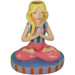 VAZA ZA CVEĆE/ DEKORATIVNA VAZA  -  Vase Yoga Lady Polyresin Multi 21.5x13x25cm
