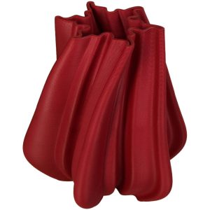 VAZA PORCELAN  -  Vase Porcelain Red 19.5x24x25.5cm