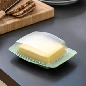 POSUDA ZA PUTER   –   Butter dish RIO nature leaf green