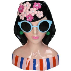 VAZA ZA CVEĆE   -  Vase Fashion Lady Polyresin Mix 23x15x30cm
