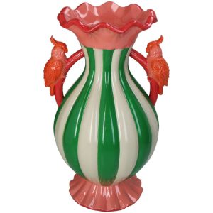 VAZA ZA CVEĆE  -  Vase Bird Polyresin Multi 21x18.5x35cm
