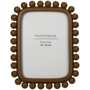 RAM ZA SLIKE   -   Photo Frame Dots Polyresin Brown 13x18cm