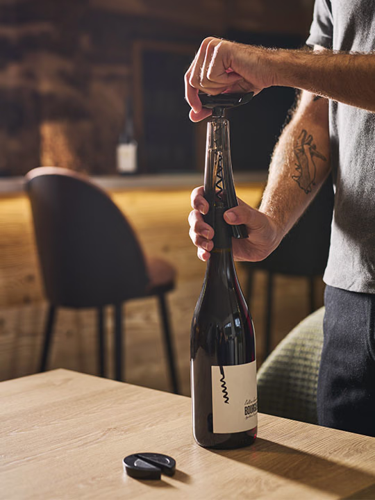 OTVARAČ ZA VINO - Corkscrew with worm and capsule cutter, smoke grey, 17 cm - Slika 4