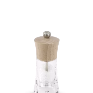 MLIN ZA SO  -  Manual Salt Mill in Wood & Acrylic, Natural, 14cm