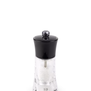 MLIN ZA SO  -  Manual Salt Mill in Acrylic, Black, 14 cm