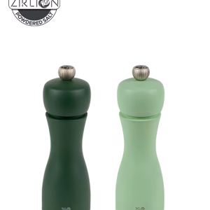 SET MLINOVA SO/BIBER  -  Set of Manual Salt/Pepper Mills in Wood, Moss Green/Mint Green, 15cm