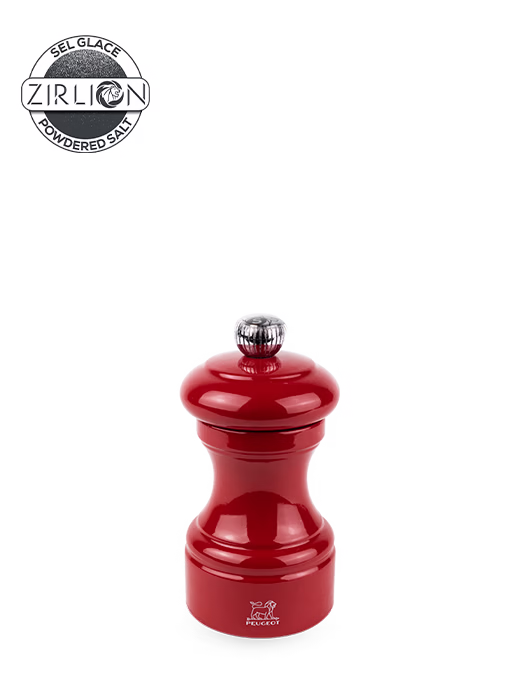 MLIN ZA SO - BISTRO 10cm - Manual Wooden Salt Mill, Passion Red Lacquered, 10 cm