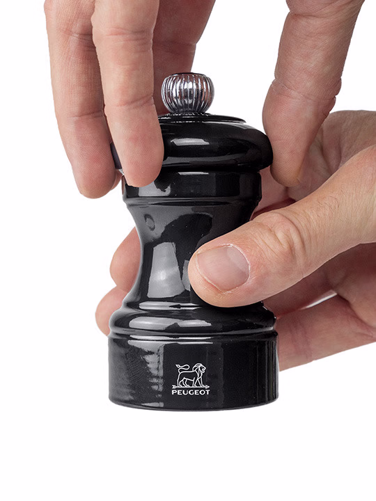 MLIN ZA BIBER - BISTRO 10cm - Manual Pepper Mill in Lacquered Wood, Black, 10 cm - Slika 2
