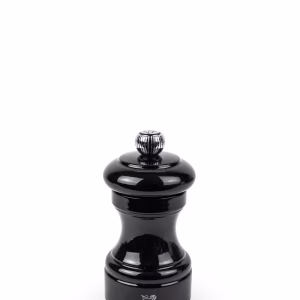MLIN ZA BIBER - BISTRO 10cm - Manual Pepper Mill in Lacquered Wood, Black, 10 cm