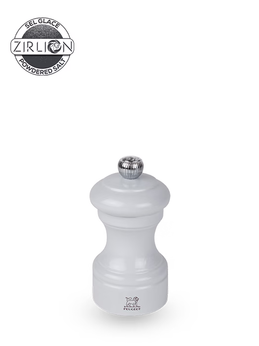 MLIN ZA SO - BISTRO 10cm - Manual wooden salt mill, pearl grey lacquered, 10 cm