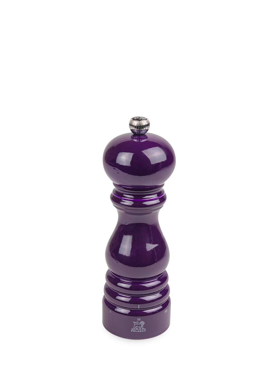 MLIN ZA BIBER - u'Select Manual Wooden Pepper Mill in Eggplant Gloss, 18cm
