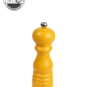 MLIN ZA SO   18cm  -  Manual Salt Mill in Wood, u'Select , Safran Yellow Gloss, 18cm