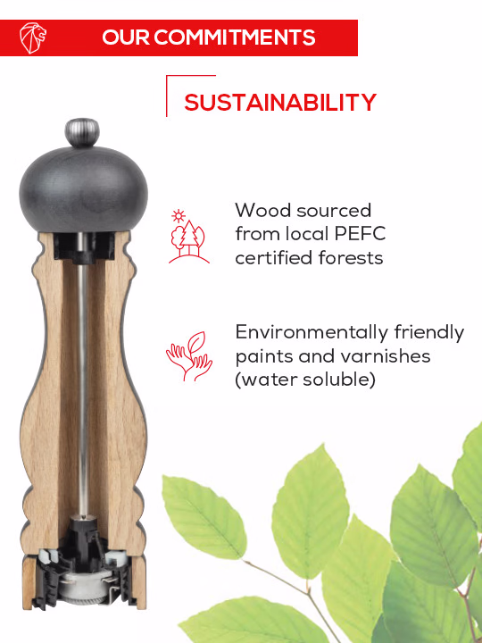 MLIN ZA SO-PARIS 15cm - Manual Wooden Salt Mill - u'Select - Natural - 15 cm - Slika 9