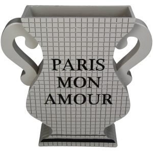 VAZA ZA CVEĆE   -   Vase Paris mon Amou Polyresin Beige 28.5x7.3x29.8cm