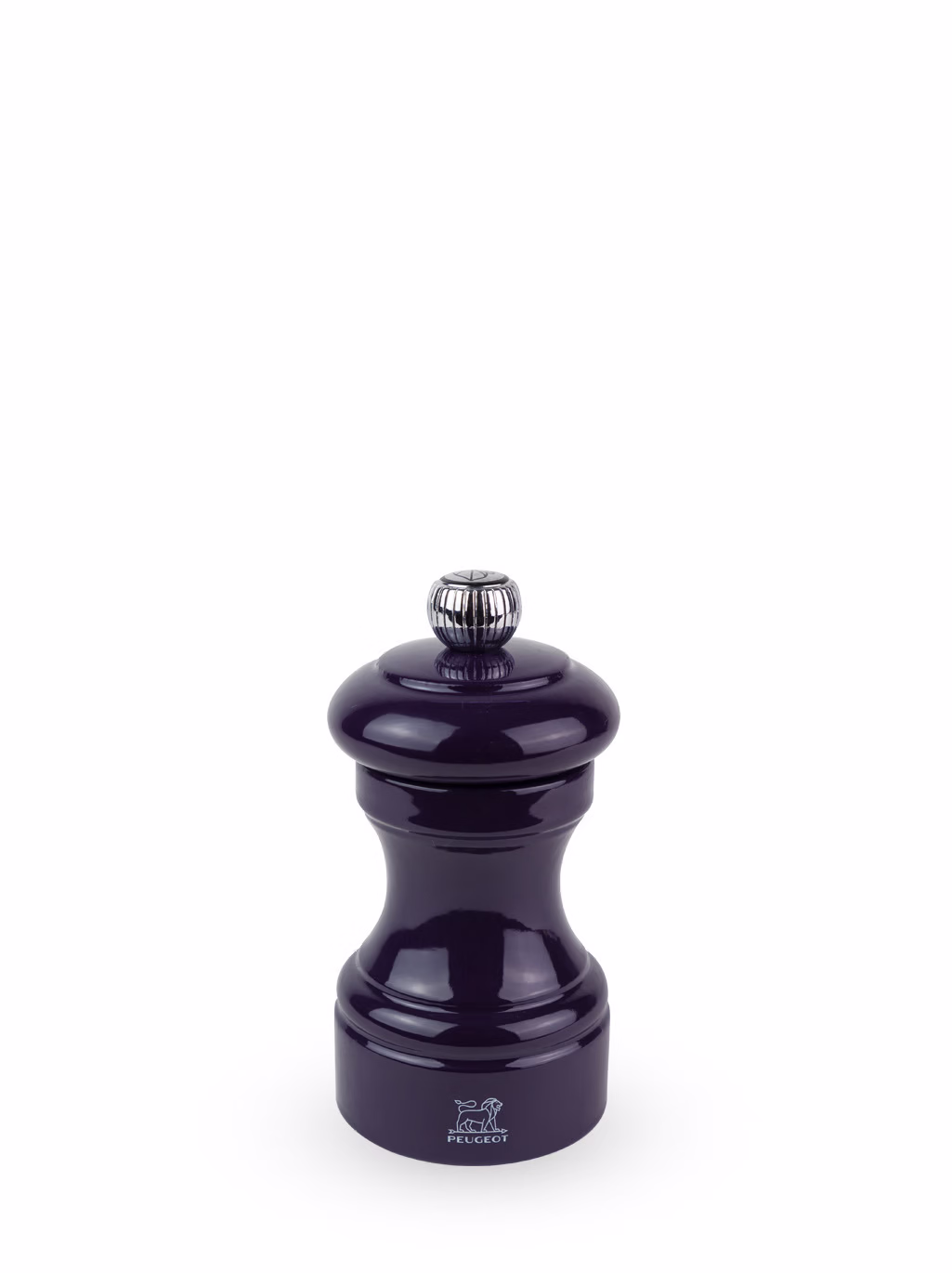 MLIN ZA BIBER - Manual Pepper Mill in Aubergine Gloss Painted Wood, 10 cm