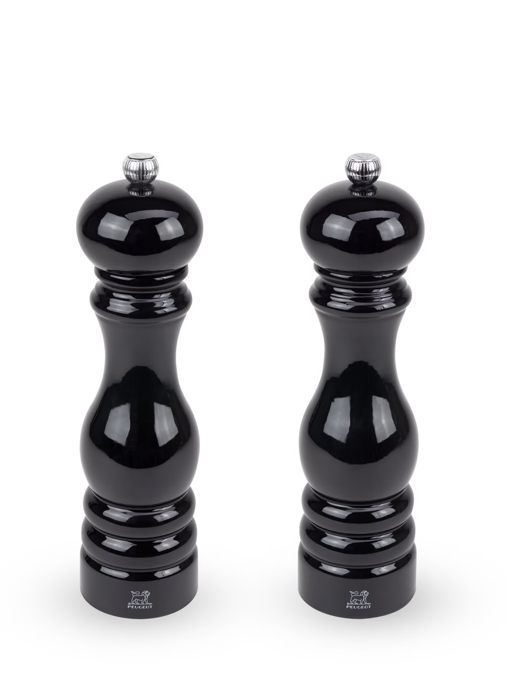 SET BIBER/SO 22cm - Paris Salt and Pepper Wood Mill Set, Black Lacquer, 22cm